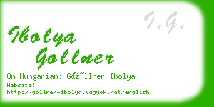 ibolya gollner business card